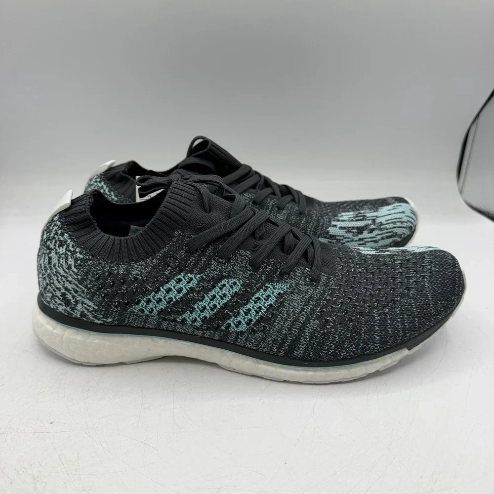 Adidas Parley x Adizero Prime Boost Shoes Mens Sz 9.5 Carbon/Blue Sprint DB1252